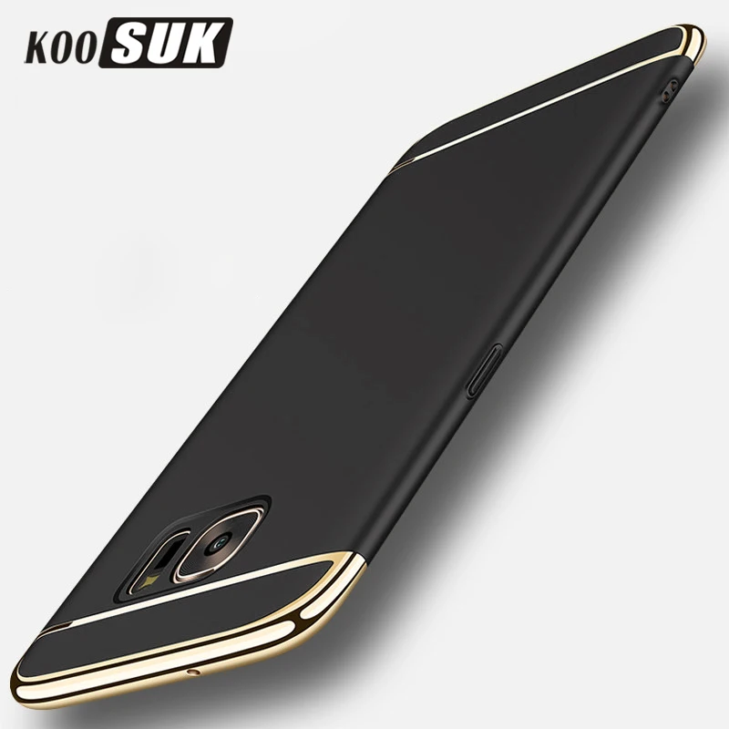 

S7 Phone Case For Samsung Galaxy S7 Edge Cover Luxury Stitching 3in1 Hard Full Cases For Samsung S7 Edge Protective Funda Cover