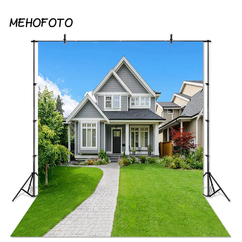 Green Grass Photography Background Natural Garden House Photographic Backdrops Photobooth Photo Studio Props | Электроника