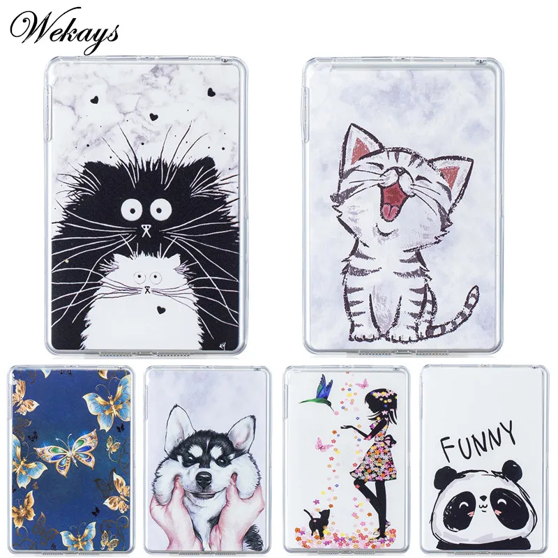 Wekays For Amazon HD10 2017 Cartoon Cat Soft Silicone TPU Fundas Case For Amazon Kindle Fire HD10 HD 10 2017 10 inch Cover Cases