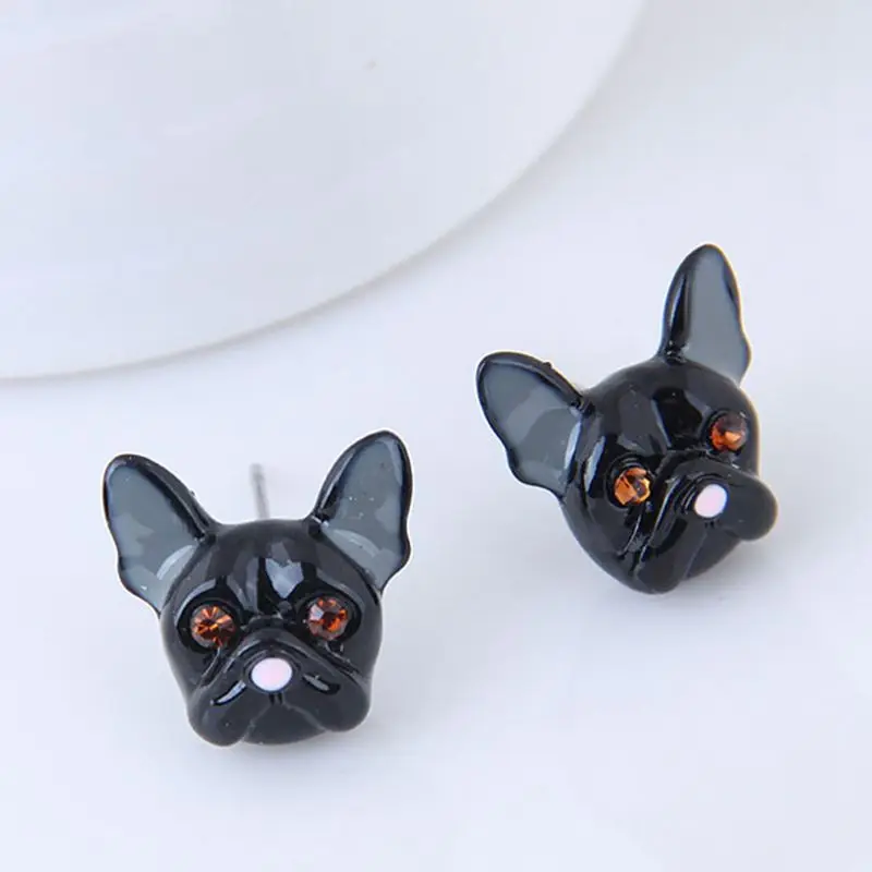 

Fashion Metal Jewelry Personality Black Small Dog Earrings