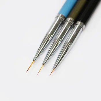 

Professional 3pcs metal Nail Art Design Painting Drawing Pen Brush Set Nail DIY Tool H0042