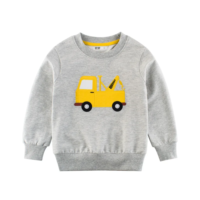 

Children's Clothing Autumn Winter Sweatshirt Long Sleeved Cartoon Clothes Baby Boys Sweatshirt Cartoon Car Outwear
