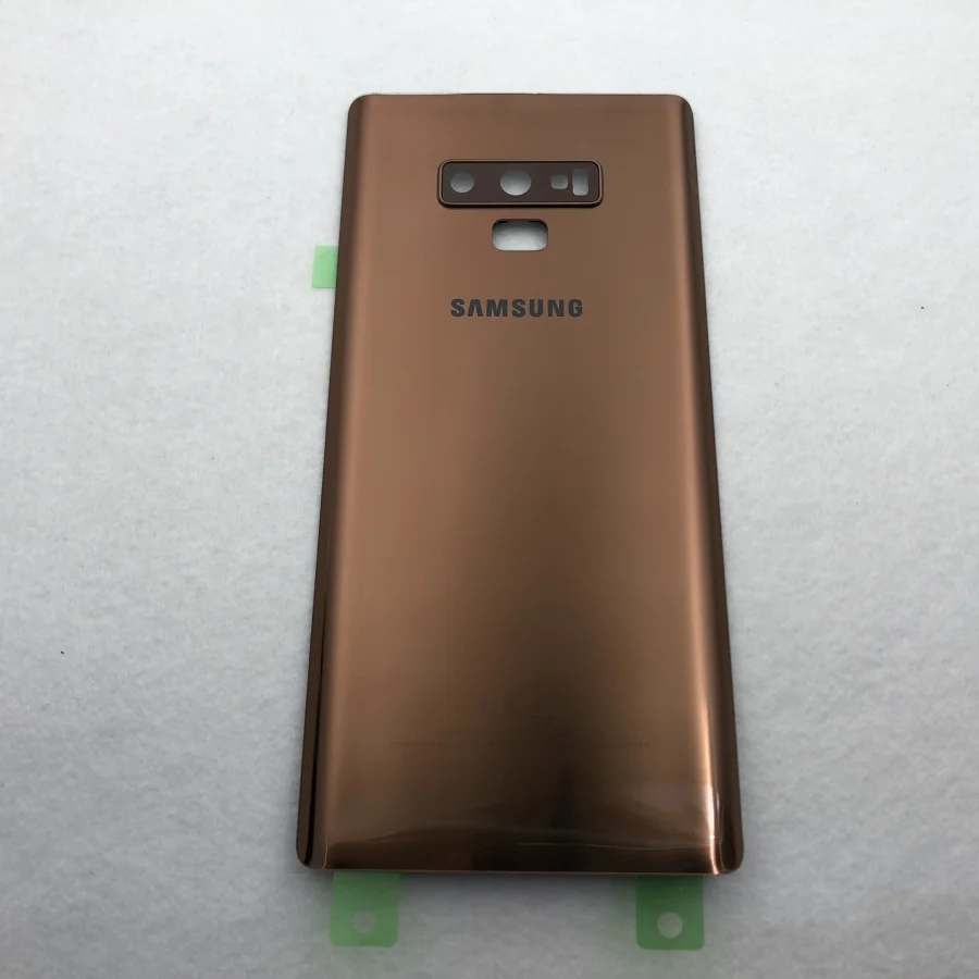 Note9 чехол на заднюю батарейку для samsung Galaxy Note 9 N960 N960F N9600 задняя крышка на стекло+ объектив для камеры - Цвет: Note 9 copper