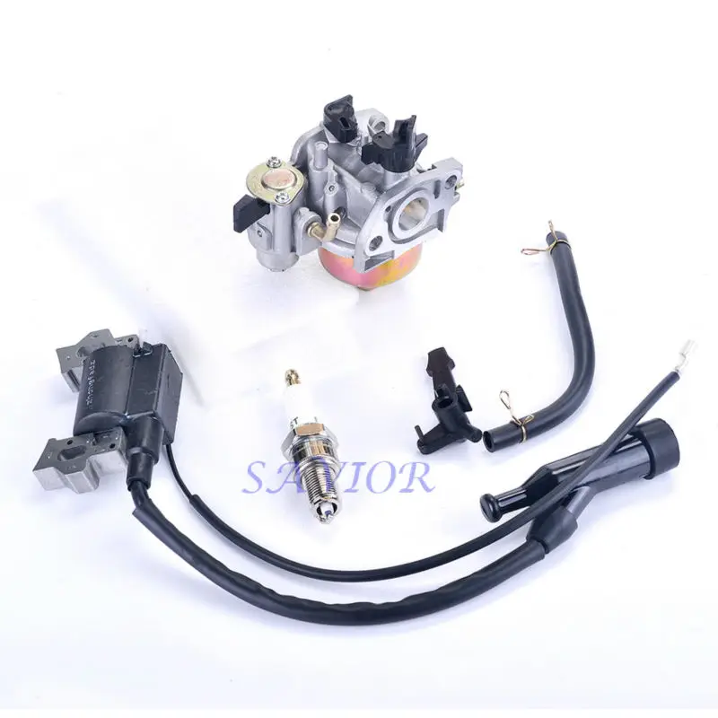 Ignition Coil + Spark Plug + Carburetor +Fuel line For Honda GX120