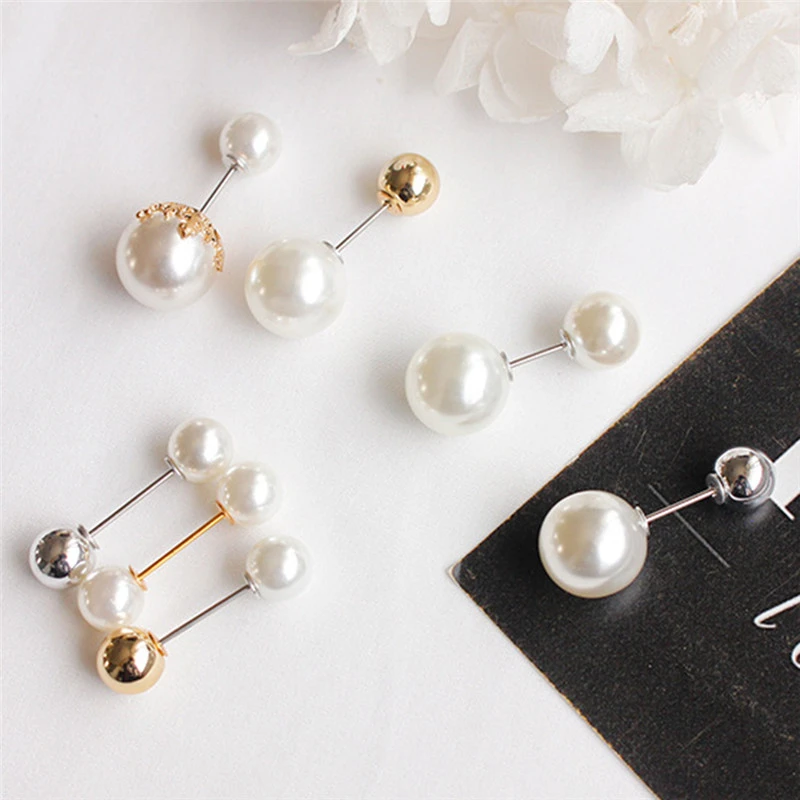 Broche de perlas de doble cabeza Broche de perlas de doble cabeza