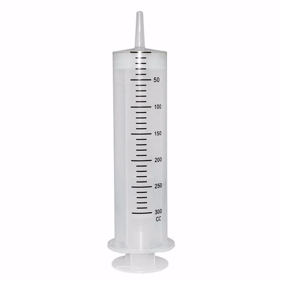 300ml Large Reusable Hydroponics Syringe Plastic Nutrient Sterile Health Syringe Tools Cat Feeding Accessories