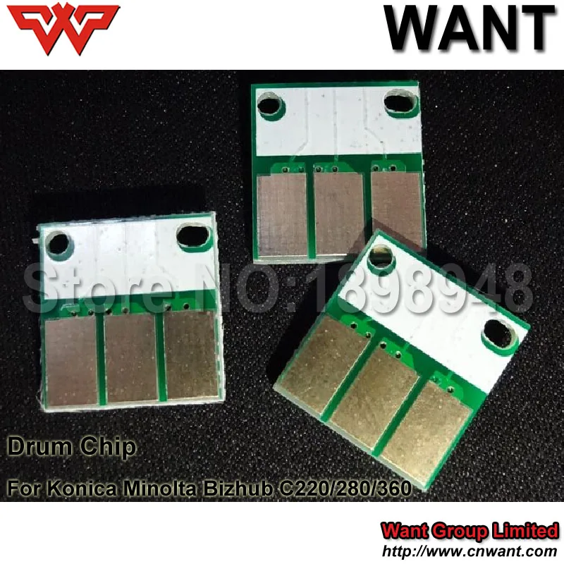 For Konica Minolta Bizhub C220 c280 c360 Imaging Drum Unit Reset Chip 220 280 360 Drum Chip BK/C ...