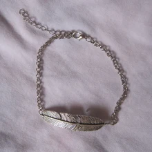 Pulsera de hoja de árbol Vintage Europa Antic Chapado en plata hoja en forma de joyería de mano pulsera de pluma para mujeres pulseras de boda