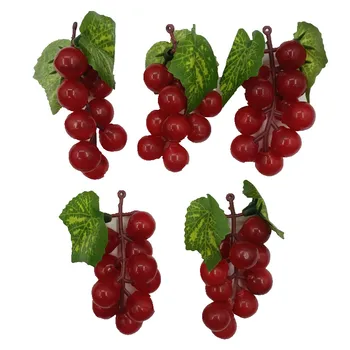 

10string Mini High simulation grape bunches feel cream plastic grape grain of false fruit shoot props home decoration 004001016