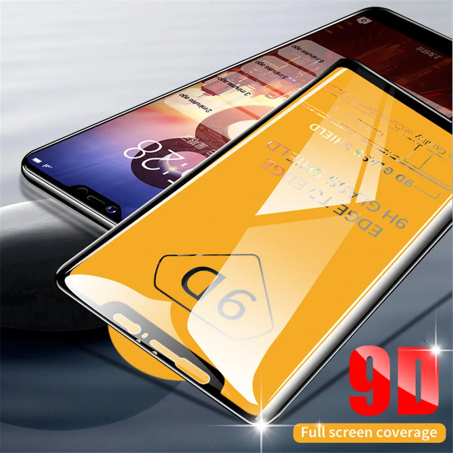 9D Full Cover Tempered Glass For OPPO A59 F1S F3 Plus R11 R11S Plus F5 F7 A1 A1K A7 V15 A9 F9 Pro Screen Protector Front Film