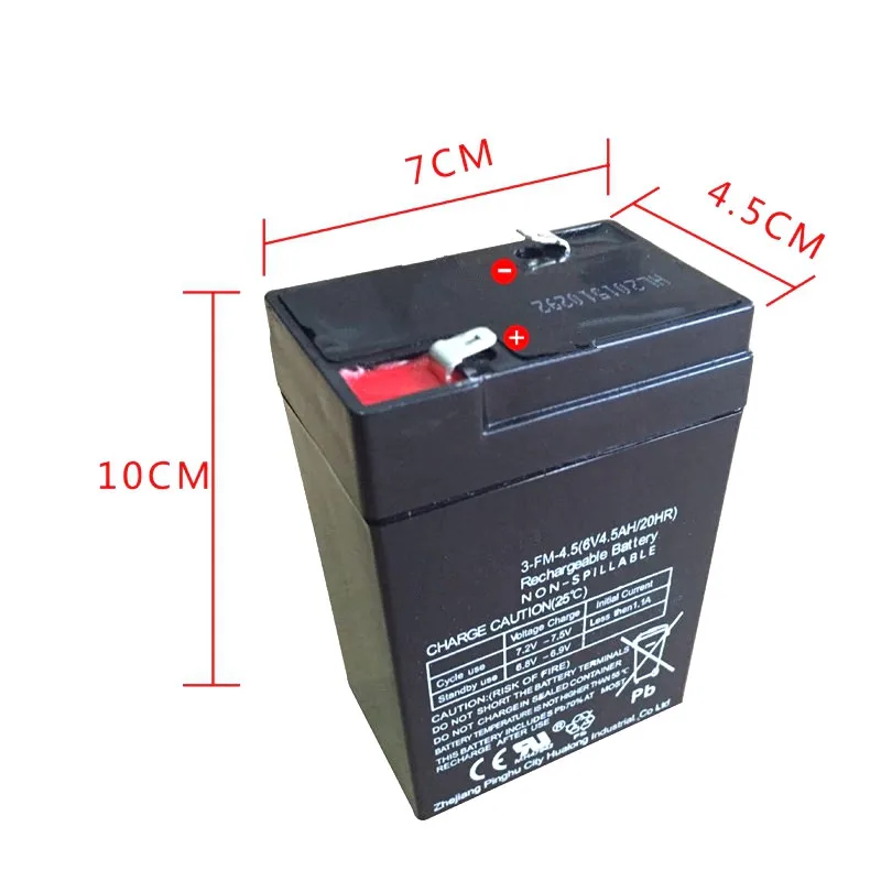 Najtaniej Nowy 6 v 4.5ah akumulator 70x45x100mm akumulator AGM sealed ołowiu kwasu akumulator akumulator głębokiego cyklu zabawki akumulatora samochodowego 4.5ah 4ah