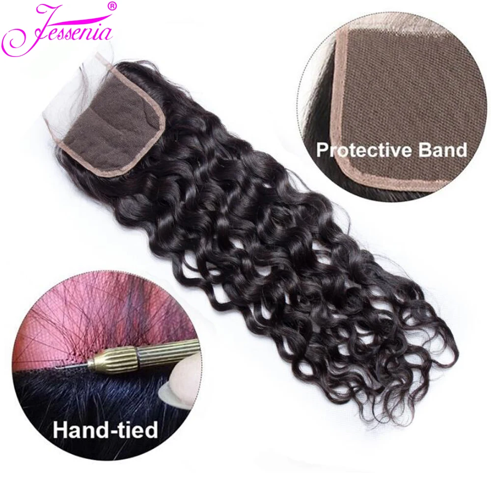 Water Wave Bundles with Lace Closure Malaysian Hair Bundles with Closure Remy Human Hair Bundles with Closure 4 pcs 100g/Bundle Water Wave Bundles with Lace Closure Malaysian Hair Bundles with Closure Remy Human Hair Bundles with Closure 4 pcs 100g/Bundle