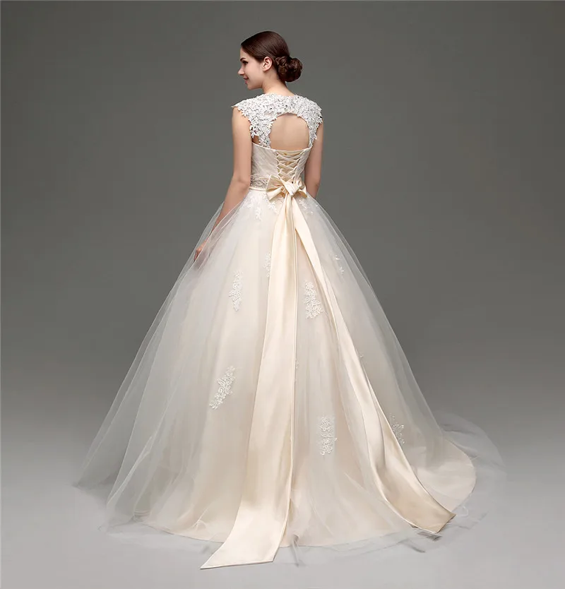Forevergracedress Винтаж Дешевые Свадебное платье бальное платье аппликация Тюль из бисера Пояса длинные свадебное платье плюс Размеры индивидуальный заказ