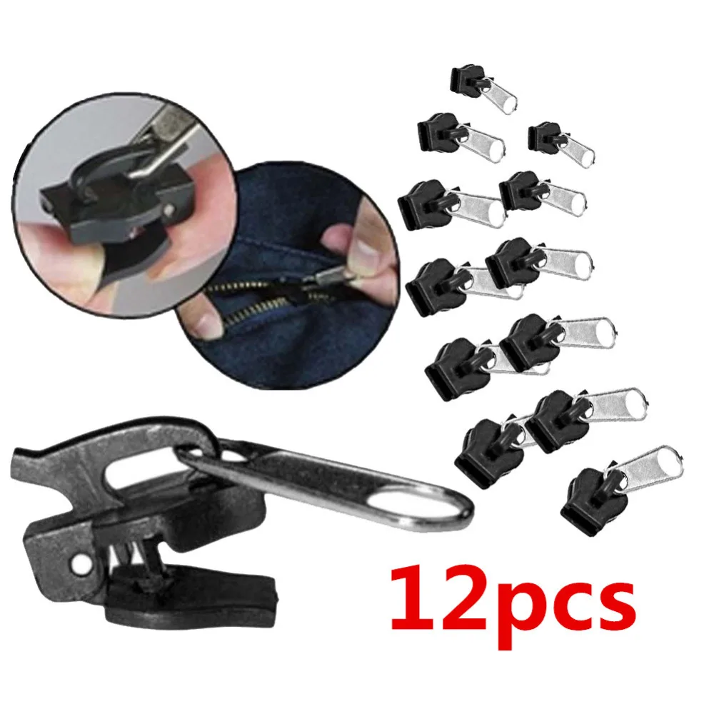 6pcs/12pcs Fix Zipper Zipper Head Universal For Clothes Bag Replacement