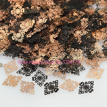 

Black pattern design metal nail foil decals 3d nail art decoration tools sticker