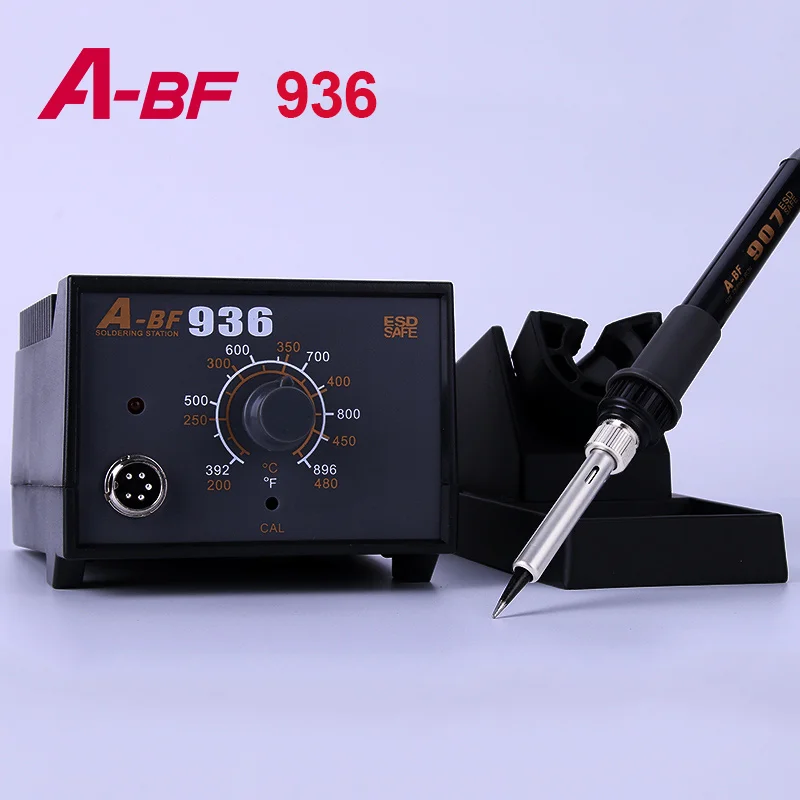 75 Вт 969D ABFhigh качественный цифровой экран дисплея 936 постоянная температура Антистатическая сварочная станция паяльник Олово - Цвет: ABF-936