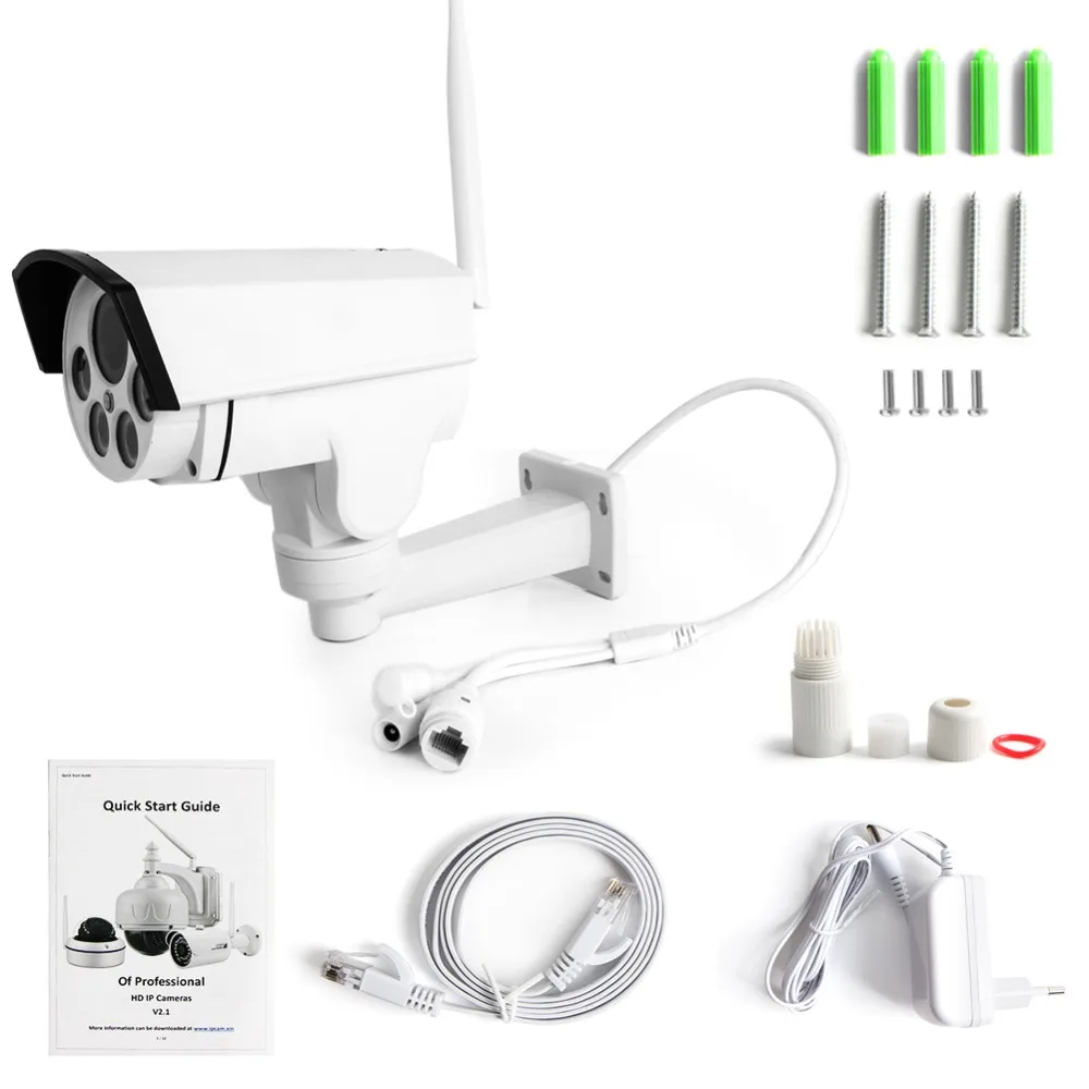 HD 1080 P bala Wifi IP PTZ cámara de Audio 5X/10X Zoom óptico de enfoque de la lente 2MP CCTV inalámbrico cámara IP al aire libre Onvif CamHi - 6