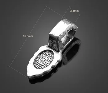 

200pcs Antique Silver Necklace Clasps Buckle Charms Pendants-DIY Findings Bracelet Metal Fashion Bag Accessories 15.6mm X 3.4mm