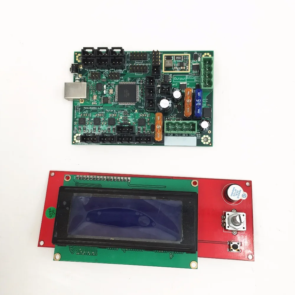 Funssor Clone prap Prusa i3 ramps 1.4 2004 LCD and Mini-Rambo 1.3a mainboard for Prusa i3 MK2 3d printer designed by Ultimachine цена Funssor Clone prap Prusa i3 ramps 1.4 2004 LCD and Mini-Rambo 1.3a mainboard for Prusa i3 MK2 3d printer designed by Ultimachine цены онлайн