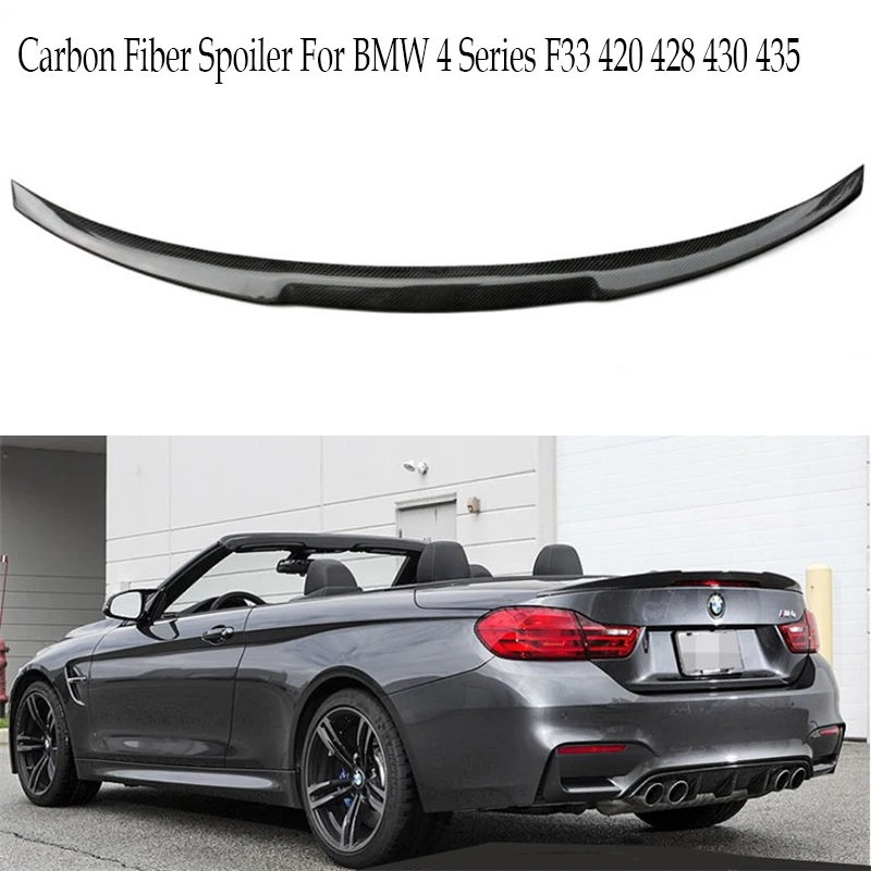

For BMW 4 Series F33 420 428 430 435 2014-2018 Rear Wing Spoiler, Trunk Boot Wings Spoilers Carbon Fiber FAST BY EMS