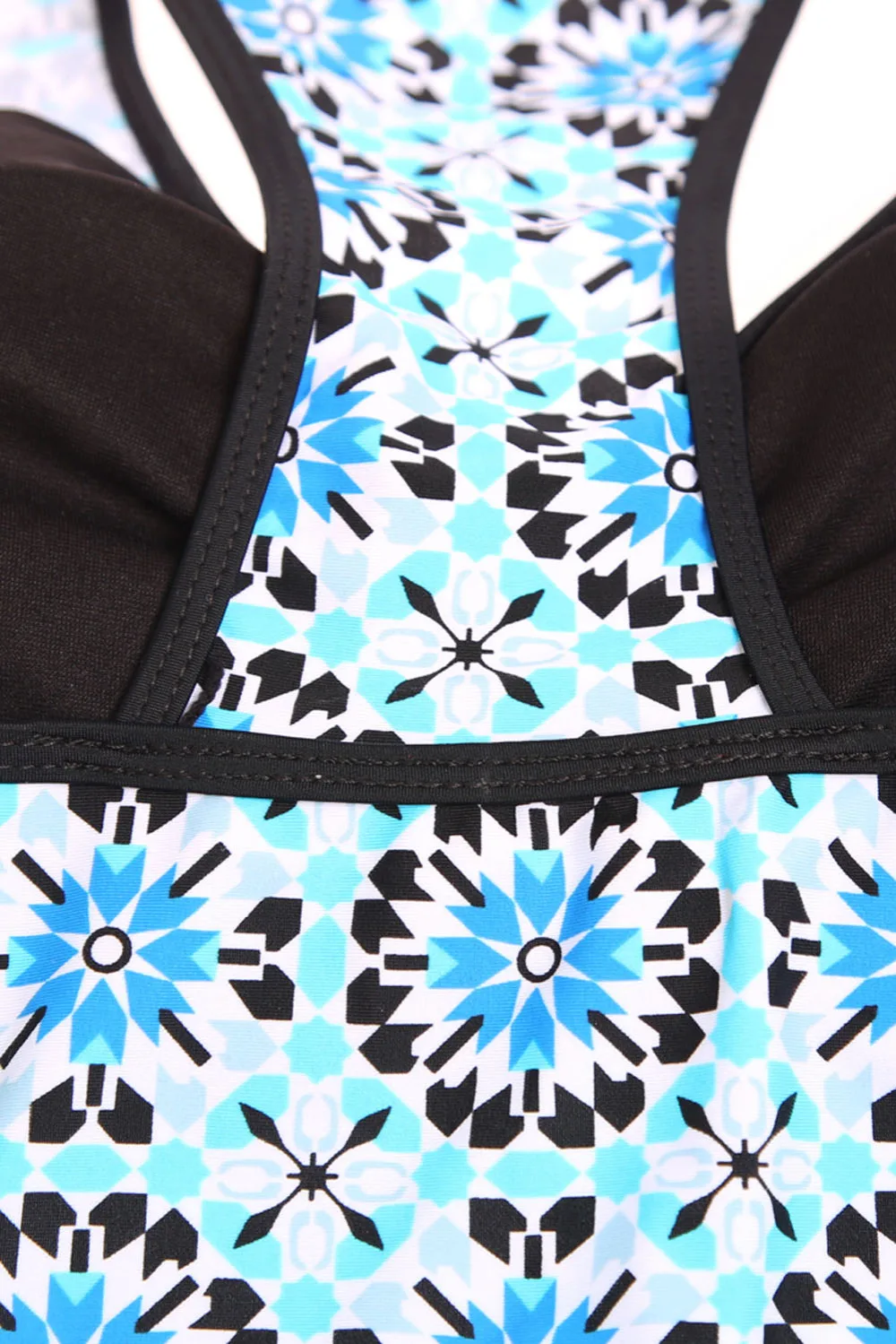 Abstract-Print-Racerback-Tankini-Blue-Skort-Swimsuit-LC41968-4-4