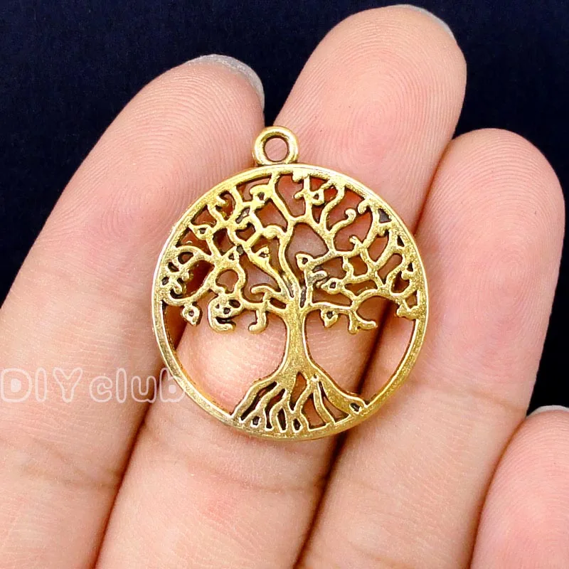 

40pcs-Antique Gold Tree Of Life charms Pendant, Life Tree Charms 29x25mm