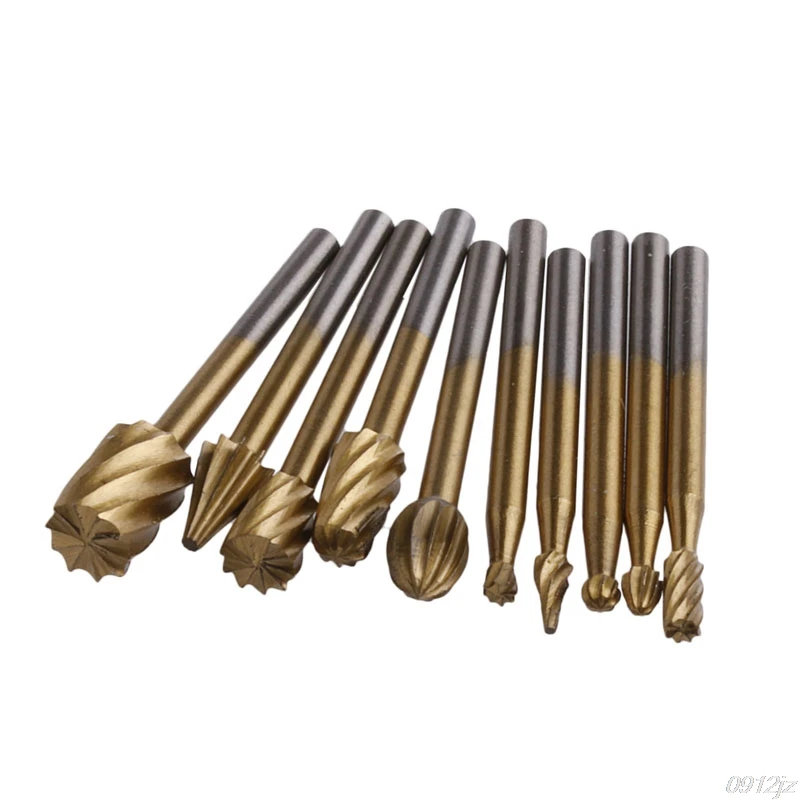 

10Pcs Engraving Cutter Woodworking Tools Grinding Electric Rotary File Head Bit New C90A New Drop ship