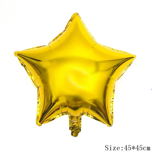 DIY золотые черные латексные воздушные шары Звездный конфетти моделирование цепочки для инструментов шарик из тесьмы ручка инструмента День рождения Свадебные украшения поставки - Цвет: 1pc 18inch gold star
