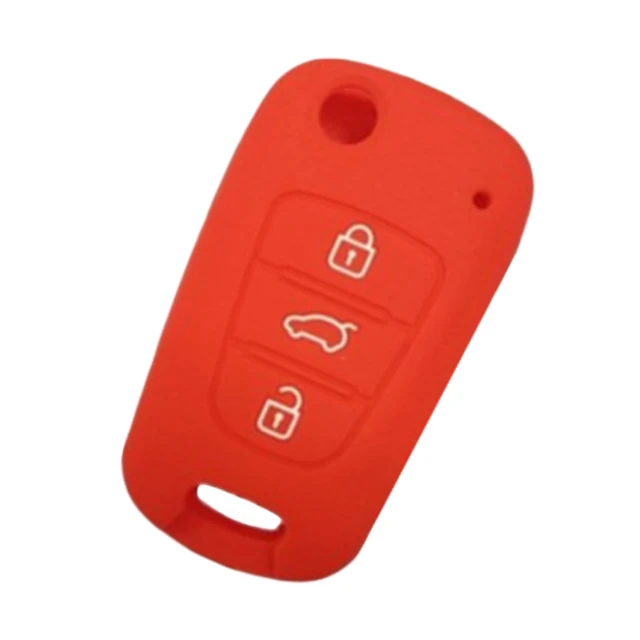 CAR-partment 3 Buttons Silicone Car Key Cover Case For Kia RIO K2 K5 Sportage Sorento For Hyundai i20 i30 i35 iX20 Solaris Verna -