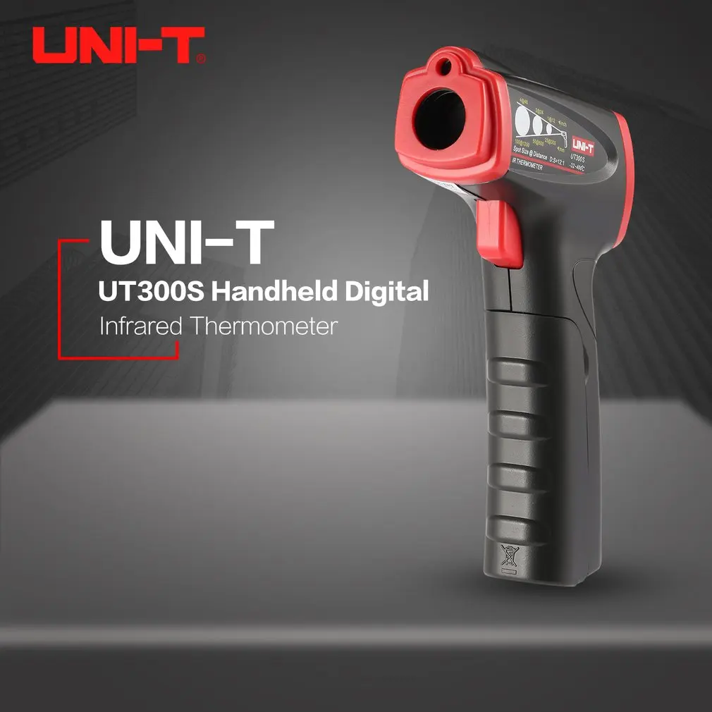 

UNI-T UT300S Non-contact Digital Infrared Thermometer Gun Handheld IR Temperature Tester Industrial Pyrometer -32~400 degree