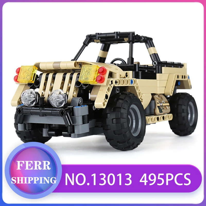 Legoing 13013 The Military Pickup Truck Set Compatible with Legoing Building Blocks Bricks Kid Christmas Toys With USB Charger