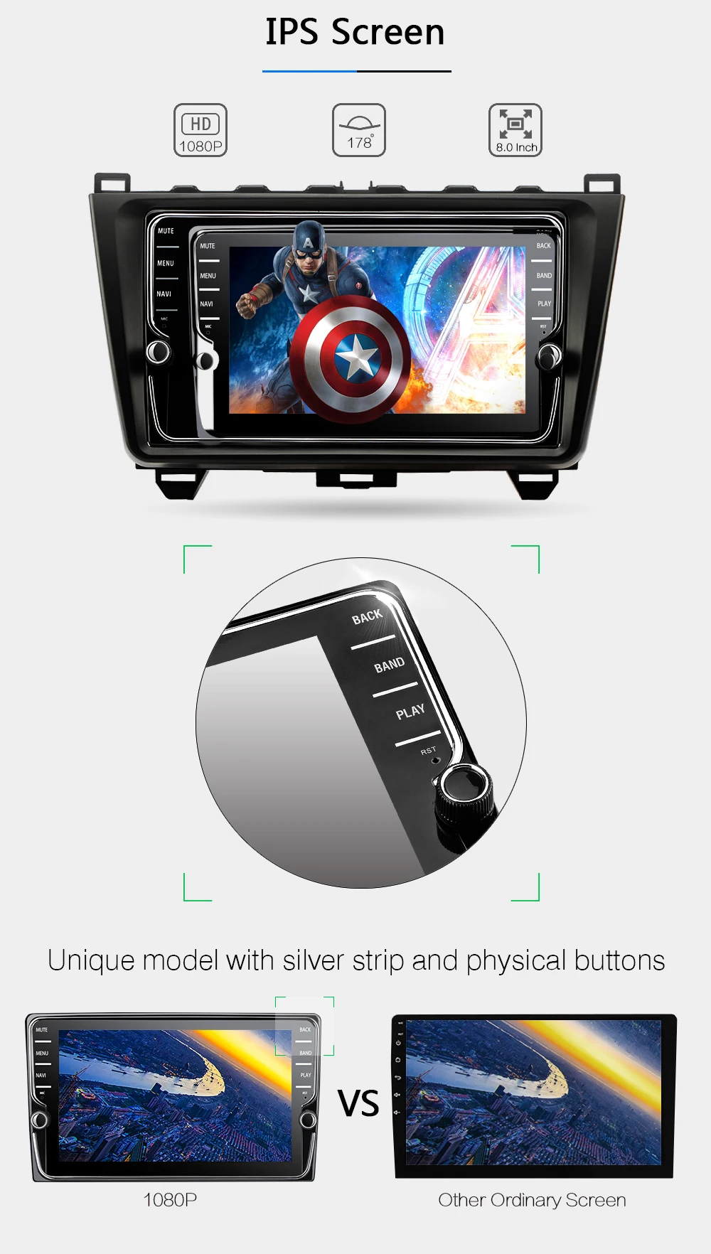 Cheap Funrover IPS 8" Android 8.0 2 din car dvd gps For Mazda 6 mazda6 2008 2009 2010 2011-15 Autoradio Glonass tape recorder usb WIFI 11