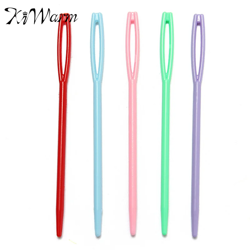 

5Pcs Multicolor Child Education Plastic Sewing CrossStitch Knitting Wool Weave Needle 7cm Sweater Auxiliary Accessories Tool