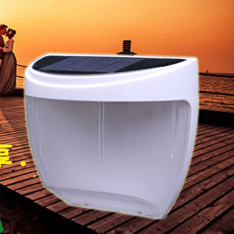 POTENCO Solar Panels 8 LED Light Waterproof Lampada Solar Lights For Garden Decoration Outdoor Lighting Wall