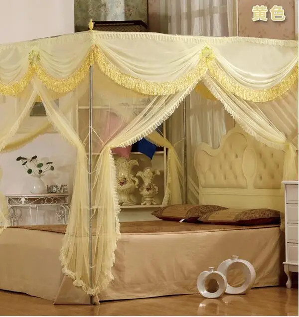 Us 138 59 Luxury Hight Qc 4 Post Bed Curtain Canopy Mosquito Nets Full Queen King Size With 22mm Bracket In Net From Home Garden On Us 138 59 Luxury Hight Qc 4 Post Bed Curtain Canopy Mosquito Nets Full Queen King Size With 22mm Bracket In Net From Home Garden On