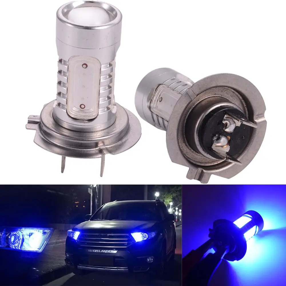 

2x Super Blue H7 High Power 7.5W LED Projector Lens LM Fog Driving DRL Xenon