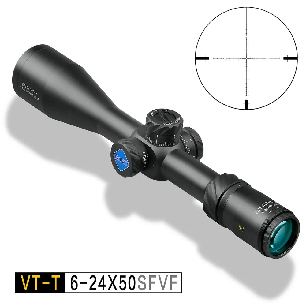 اكتشاف VT-T 6-24X50 SFVF DLT FFP MIL المستوى البؤري الأول الصيد رماية بندقية riflescope ل أيرغون الهواء بندقية نطاق كاميرا adapte