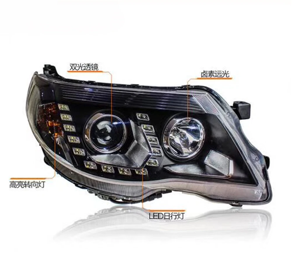 2 шт. стайлинга автомобилей налобный фонарь для Subaru Forester фары 2008 2009 2010 2011 2012 светодиодный фары DRL Bi Xenon Hid объектив проектора