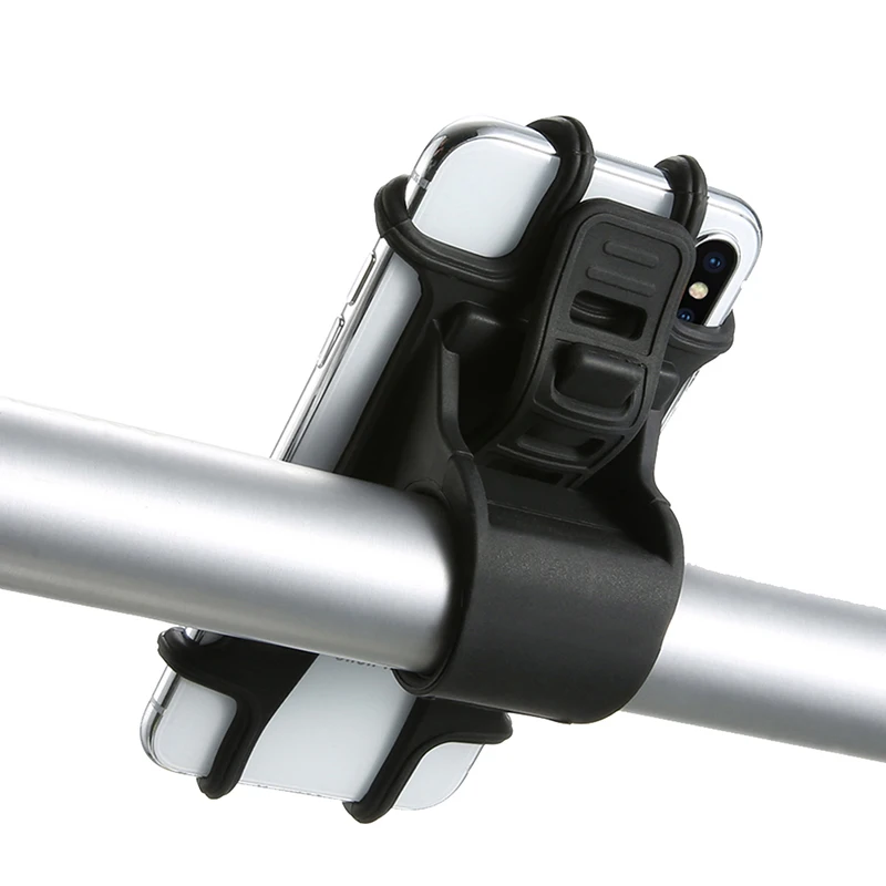 

Silicone Motorcycle Bike Bicycle Cell Phone Holder Mount Handlebar GPS Universa