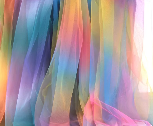 

Gradient organza, wedding decoration organza fabric, fabric for wedding, family party organza for romantic wedding party fabric