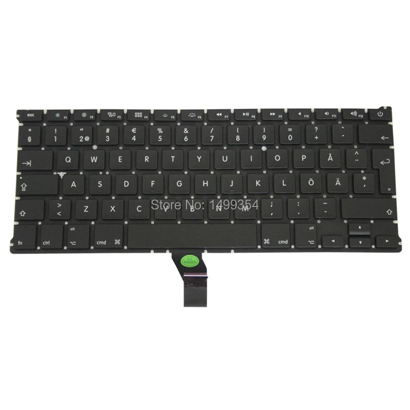 5 шт. новая A1369 A1466 шведская клавиатура для Apple Macbook Air 13 ''A1466 Швеция стандарт 2011