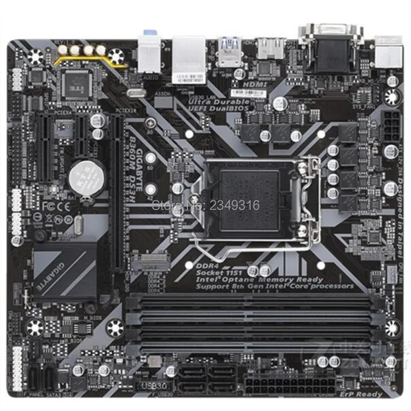 

For Gigabyte GA-B360M DS3H original Desktop B360 Motherboard B360M DS3H Socket LGA1151 DDR4 USB3.0 SATA3