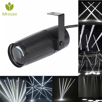 

3W LED Spotlight White Light Effects DJ Projector Lamp With Remote 1.3m US Plug For Karaoke Pub Bar Wedding Party Indoor