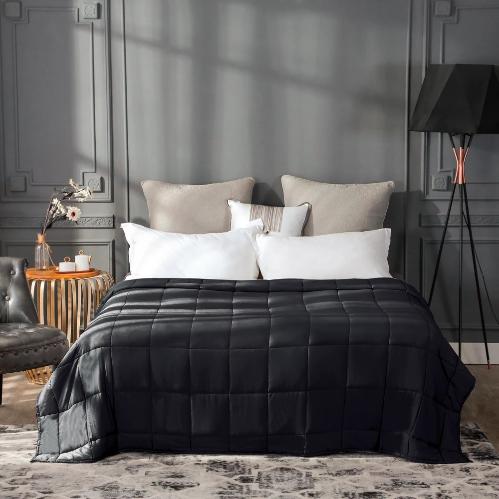 8 Colors Weighted Blanket Glass Beads Cotton Plaid Gravity Blanket