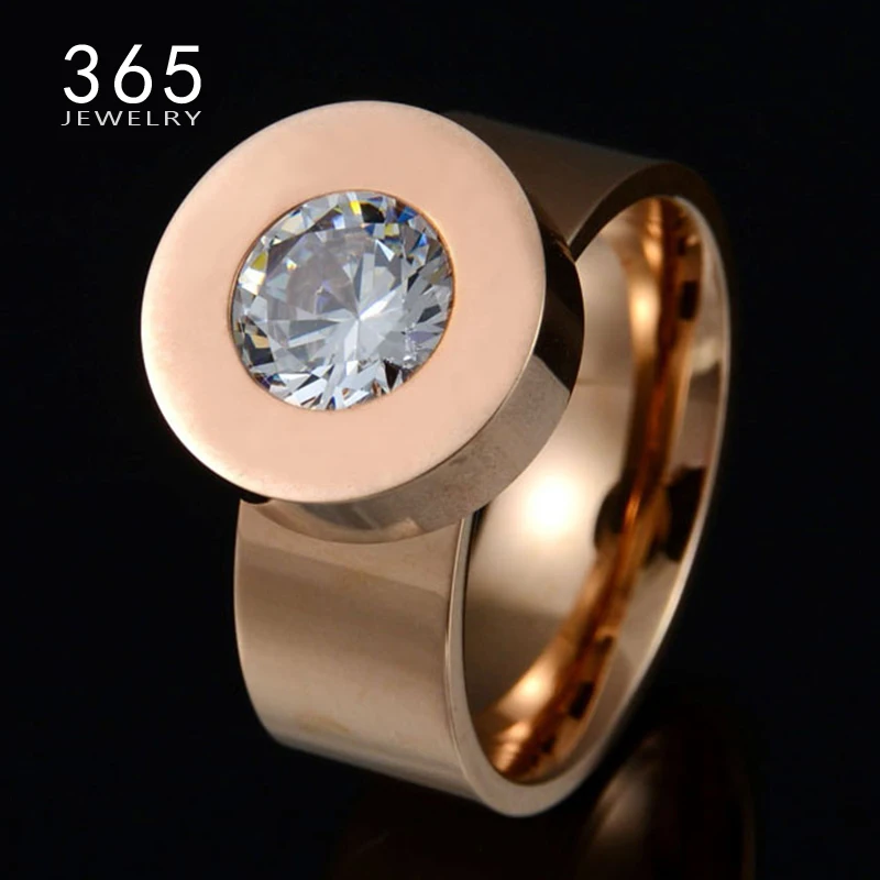 

Famous Brand Jewelry 4 Color CZ Interchangeable Ring 316L Stainless Steel Wedding Engagement Rings for Women Wedding Party Gift