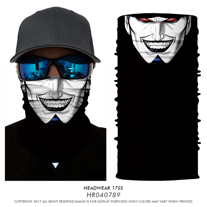 3D бесшовные многофункциональные Волшебные персонажи комиксов трубчатый череп щит маска для лица повязка бандана головной убор кольцо Головной Платок для мужчин - Цвет: HR040789