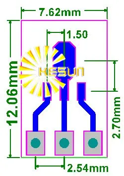 200 шт. SOT89 SOT223 поворотный SIP3 DIP 1 5/2 3 мм Шаг стабилитрон диод MOS транзистор IC адаптер
