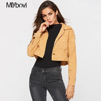 

Womens Autumn Casual Jackets Yellow Ladies Color Block Button Long Sleeve Denim Lapel Single Breasted Basic Jacket Coat Outwear