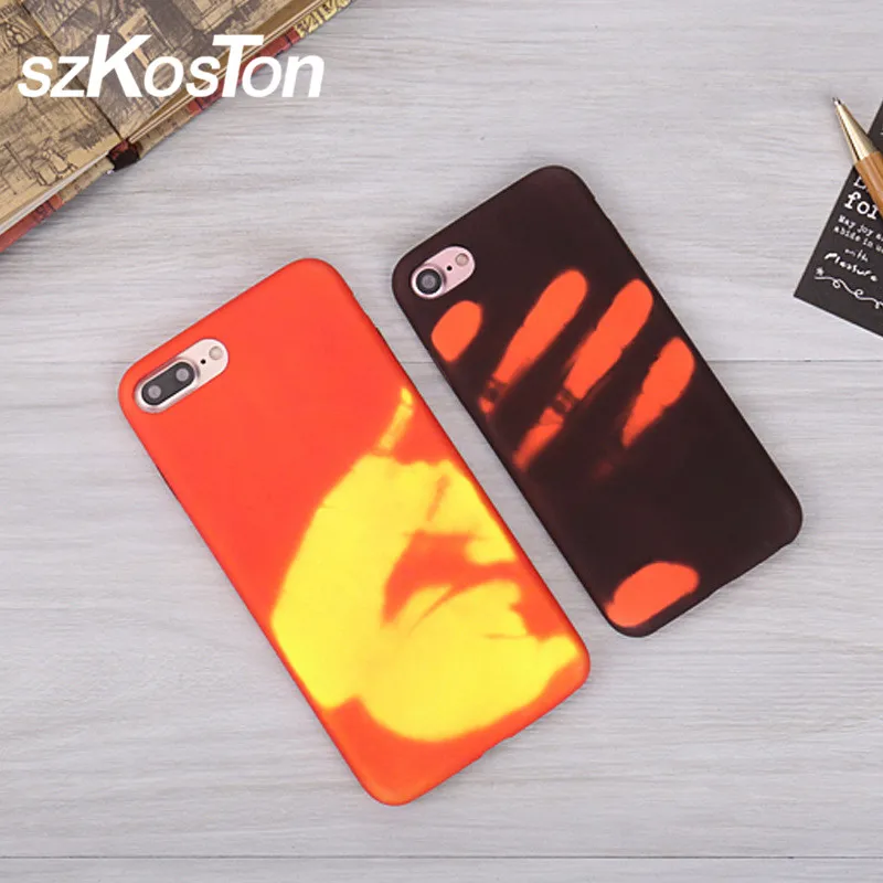 

Thermal Sensor Phone case for iphone 6 plus 6s plus heat sensitive color change cell temperature sensitive cell phone protective