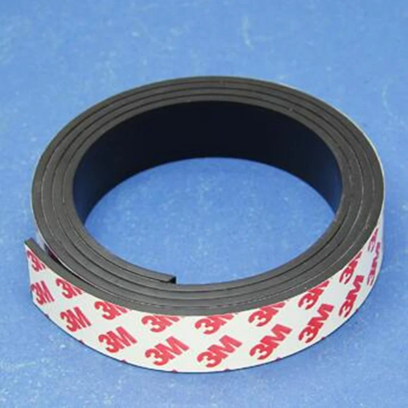 Прочная 10 мм 15 мм 20 мм 25 мм 5 м самоклеящаяся Гибкая магнитная лента многоразовые резиновые промышленные магнитные фиксированные ленты